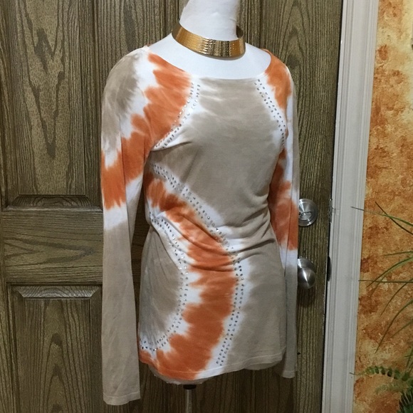 INC International Concepts Tops - INC crystal studded tie dye top w/GIFT